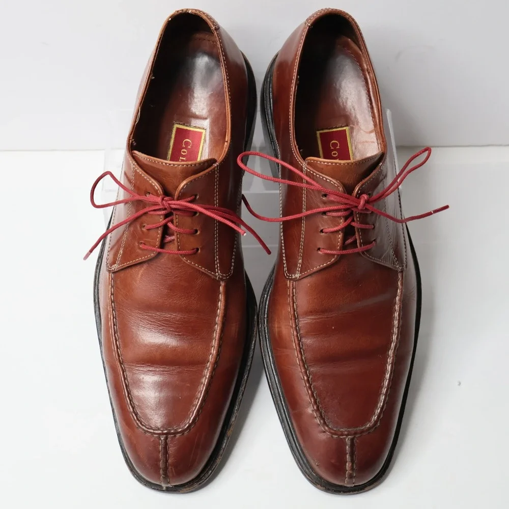 Cole Haan Nike Air Mens Brown Leather Split Toe Derby Dress‎ Shoes Size 9 M
